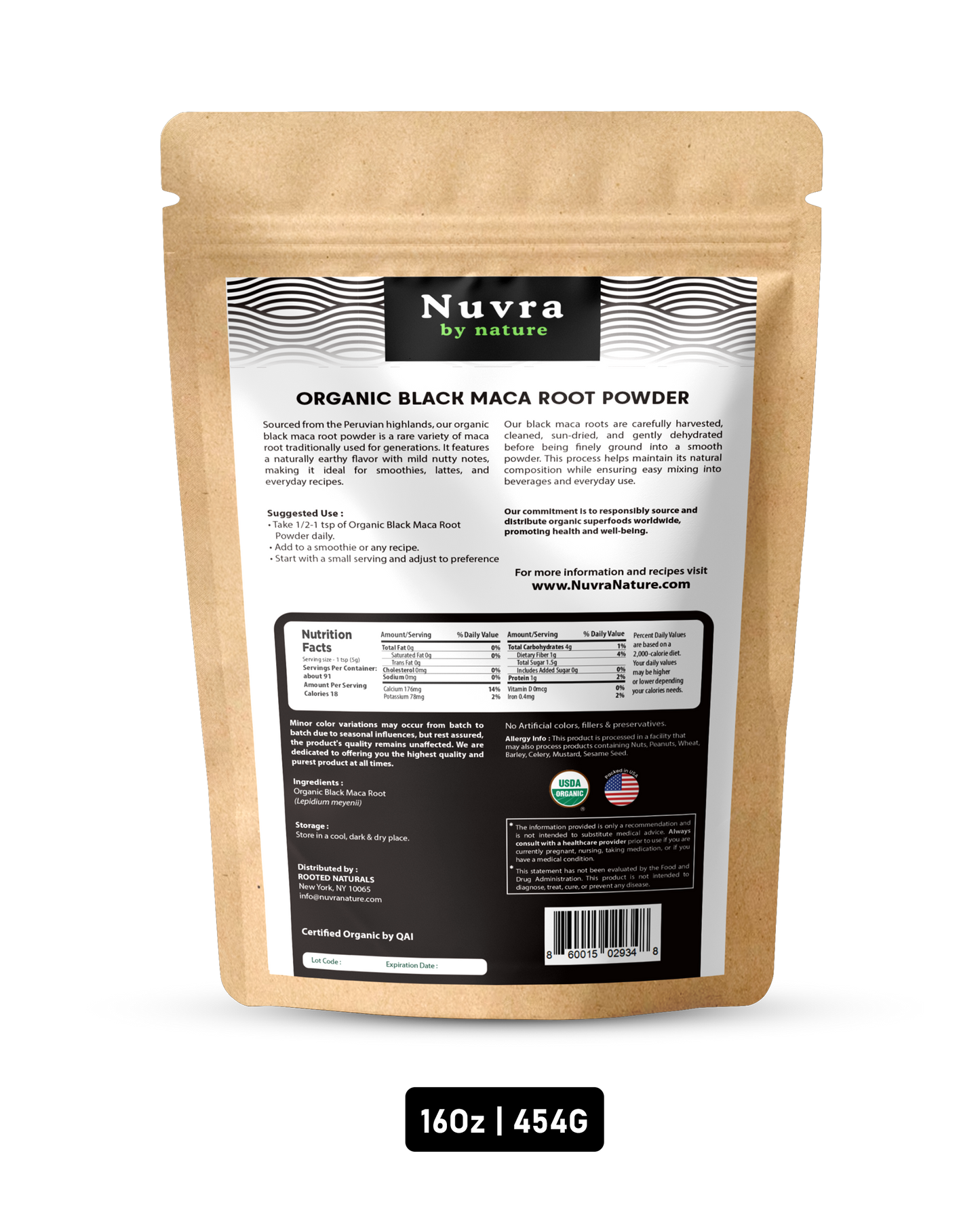 Organic Black Maca Root Powder